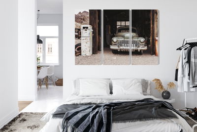 Ljuddämpande tavla - Old car in vintage style