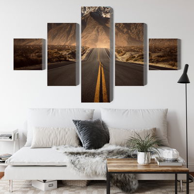 Ljuddämpande tavla - Road to the mountains 3d