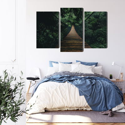 Ljuddämpande tavla - Wooden suspension bridge