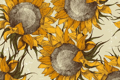 Ljuddämpande tavla - Sunflowers