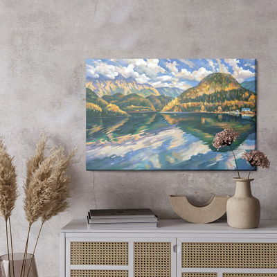 Ljuddämpande tavla - Artistic mountain landscape