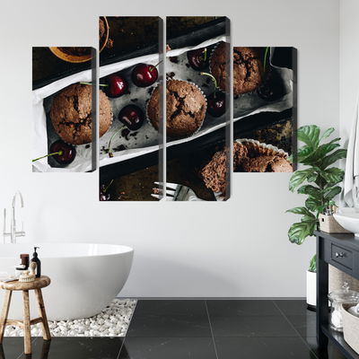 Ljuddämpande tavla - Muffins with cherries