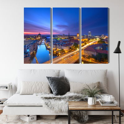Ljuddämpande tavla - Berlin panorama at sunset