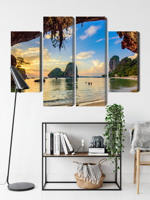 Ljuddämpande tavla - Sunset on a beach in thailand