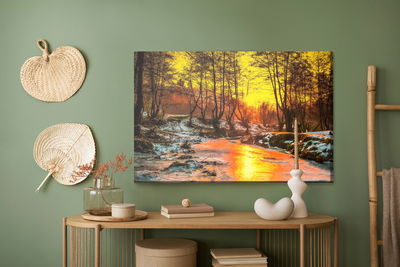 Ljuddämpande tavla - Sunset in the forest