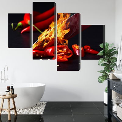 Ljuddämpande tavla - Burning knife