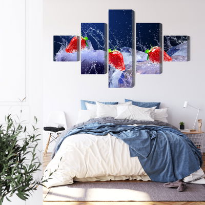 Ljuddämpande tavla - Strawberries on ice