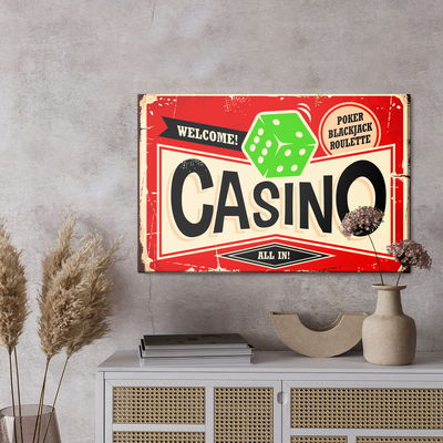 Ljuddämpande tavla - Casino style reto chalkboard