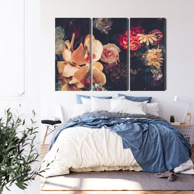 Ljuddämpande tavla - Multi-colored flowers