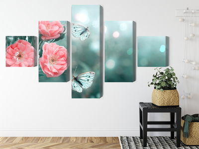 Ljuddämpande tavla - Delicate flowers and 3d