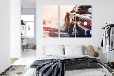 Ljuddämpande tavla - Black drifting 3d car