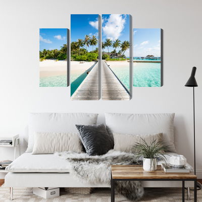 Ljuddämpande tavla - View of the tropical island