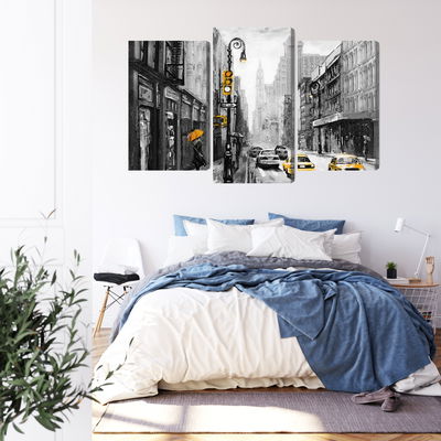 Ljuddämpande tavla - American city street view