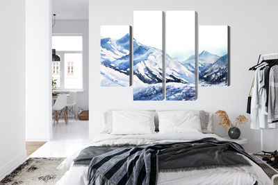 Ljuddämpande tavla - Watercolor mountain peak