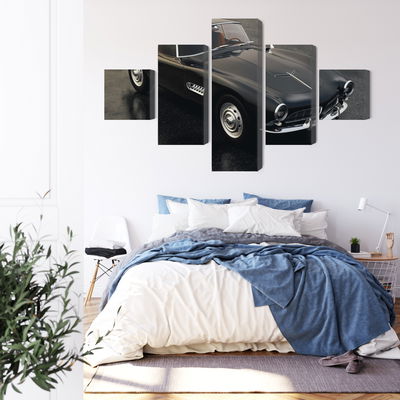 Ljuddämpande tavla - Vintage black sports car