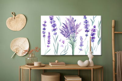 Ljuddämpande tavla - Blooming lavender painted