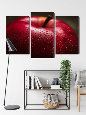 Ljuddämpande tavla - Red apple on a macro scale