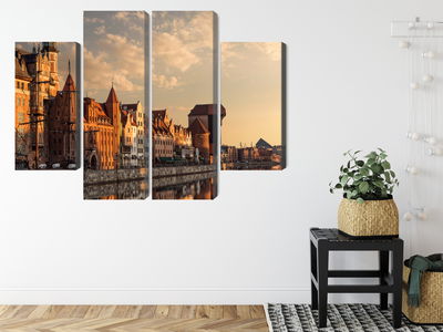 Ljuddämpande tavla - The port of gdansk at sunset