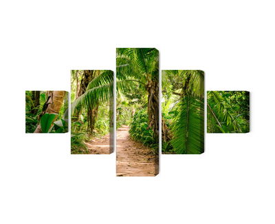 Ljuddämpande tavla - Path in a tropical 3d forest