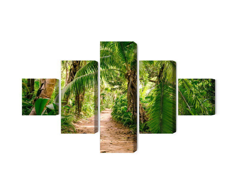 Ljuddämpande tavla - Path in a tropical 3d forest