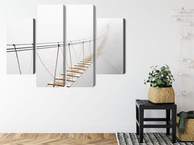 Ljuddämpande tavla - Hanging bridge in the fog