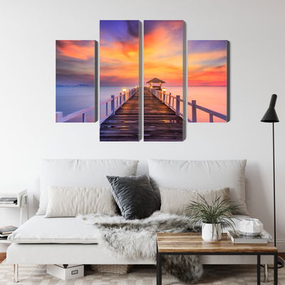 Ljuddämpande tavla - Sunset over the pier