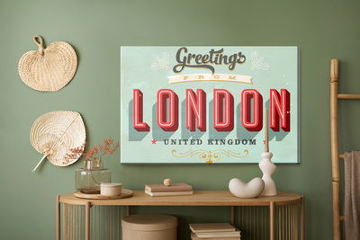 Ljuddämpande tavla - Greetings from London