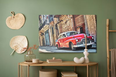 Ljuddämpande tavla - Retro car and architecture