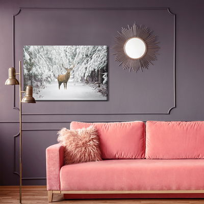 Ljuddämpande tavla - Deer in the winter forest