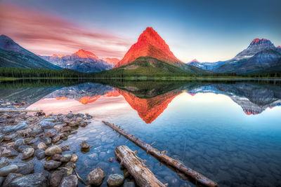 Ljuddämpande tavla - Swiftcurrent lake in the Usa