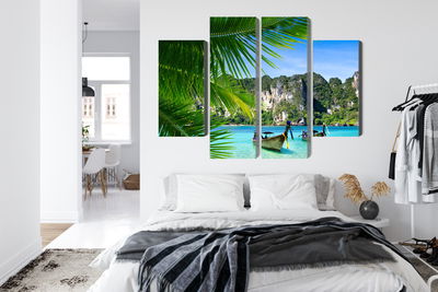 Ljuddämpande tavla - Tropical landscape 3d