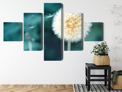 Ljuddämpande tavla - Dandelion flower close up 3d