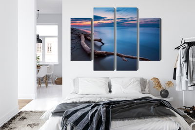 Ljuddämpande tavla - The sea landscape at evening
