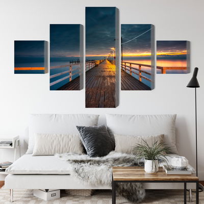 Ljuddämpande tavla - Evening view of the wooden