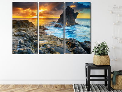 Ljuddämpande tavla - Sunset on the seashore