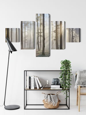 Ljuddämpande tavla - Sunrise in the woods