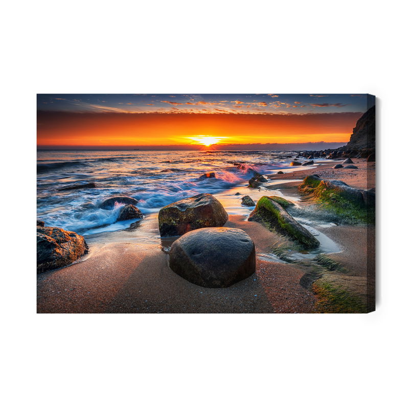 Ljuddämpande tavla - Sea at the sunset