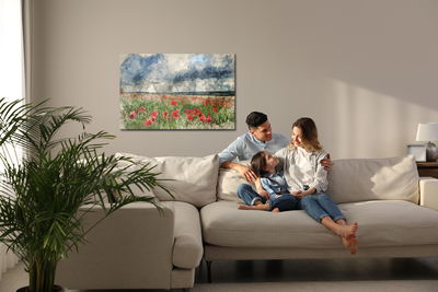 Ljuddämpande tavla - Watercolor landscape