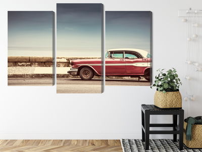 Ljuddämpande tavla - Old american retro car