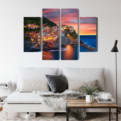 Ljuddämpande tavla - The city of manarola in Italy