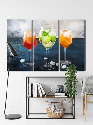 Ljuddämpande tavla - Glasses with summer cocktails