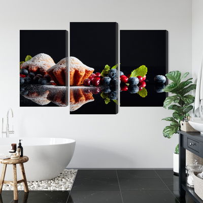 Ljuddämpande tavla - Muffins with fruits