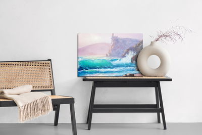 Ljuddämpande tavla - Watercolor waves