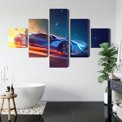 Ljuddämpande tavla - 3d futuristic sports car