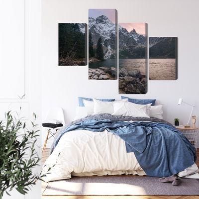 Ljuddämpande tavla - Lake and forest