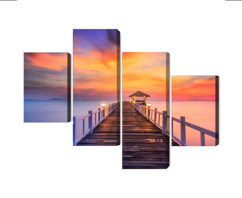 Ljuddämpande tavla - Sunset over the pier