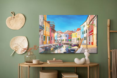 Ljuddämpande tavla - Colorful buildings of venice