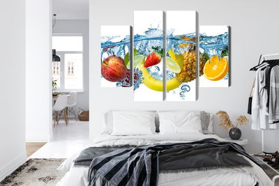 Ljuddämpande tavla - Fresh fruit in the water