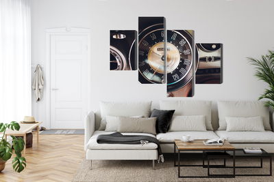 Ljuddämpande tavla - The dashboard in an old car