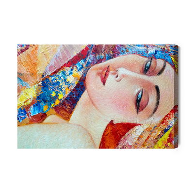 Ljuddämpande tavla - A colorful portrait